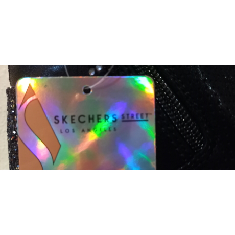 Skechers fekete/ezüst, bélelt, gyerekcipő bokacsizma