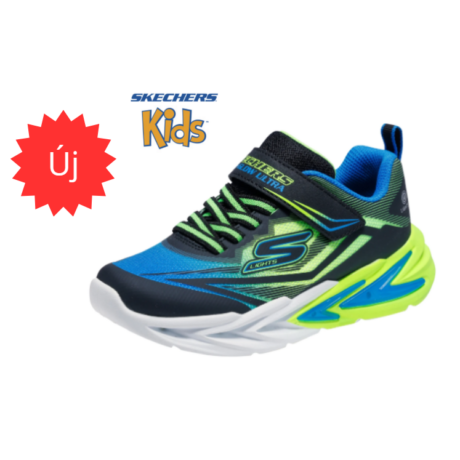 Skechers flex-glow ultra fiú LED cipő 400139N/BBLM 21 méretben
