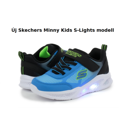 Skechers Minny Kids S-Lights kék fiú sportcipő LED