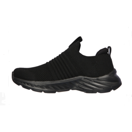 Skechers Stretch Fit, Air-cooled Memory Foam fekete, mosógépben mosható, léghűtéses memória habos, rugalmas illeszkedést biztosító cipő