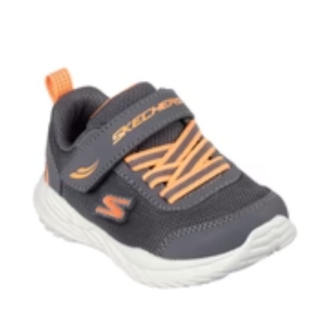 Sárga gumis díszfűzős szürke Skechers fiú cipő 22, 23 méretben