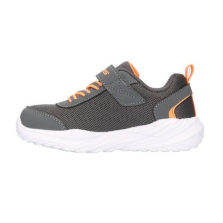 Sárga gumis díszfűzős szürke Skechers fiú cipő 22, 23 méretben