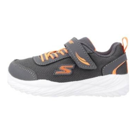Sárga gumis díszfűzős szürke Skechers fiú cipő 22, 23 méretben