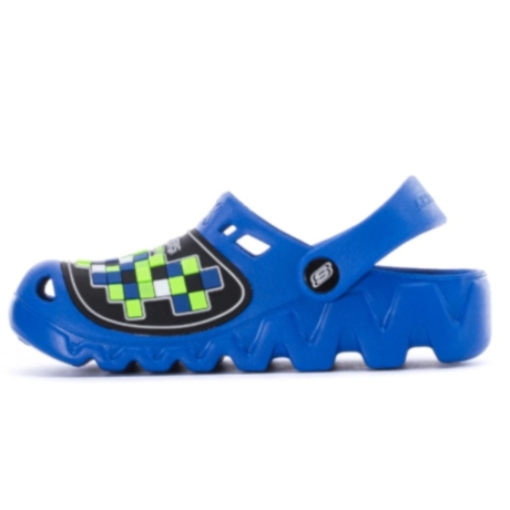 Skechers kék/limezöld Mega-craft fiú papucs