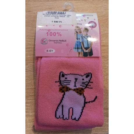 Mr Pamut orrvarrás nélküli lány harisnya 4-6 éveseknek 1. szín lila cicás
